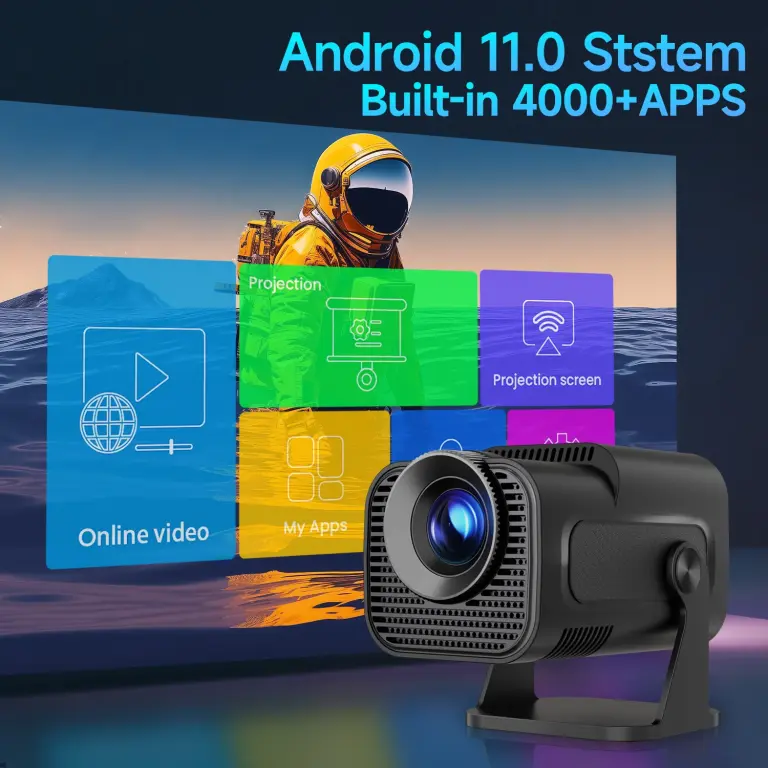 ORAMKO HY320 Projector 4K Android 11 Native 1080P 390ANSI Wifi6 BT5.0 Cinema portable Allwinner H713 Projetor Upgrated HY300